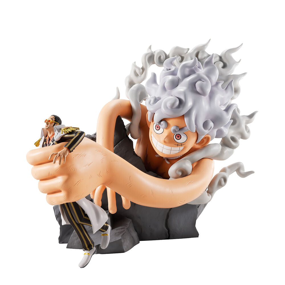 One Piece Monkey D Luffy Gear 5 vs Borsalino Burst of Energy Ichibansho figure 22cm